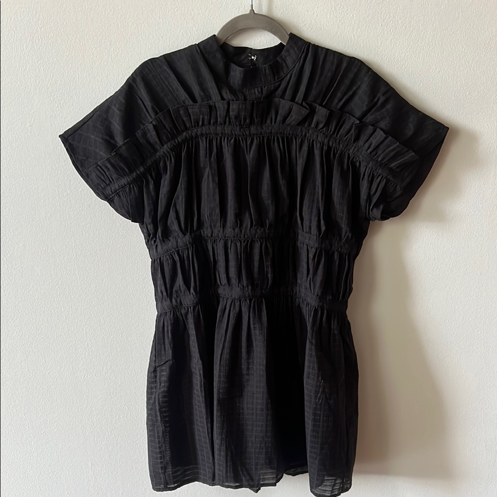 Black Short Sleeve Dress by Ghospell